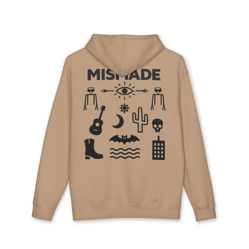 Mystic Desert Icons Hoodie | Bat, Cactus, UFO, Skull Graphic Sweatshirt