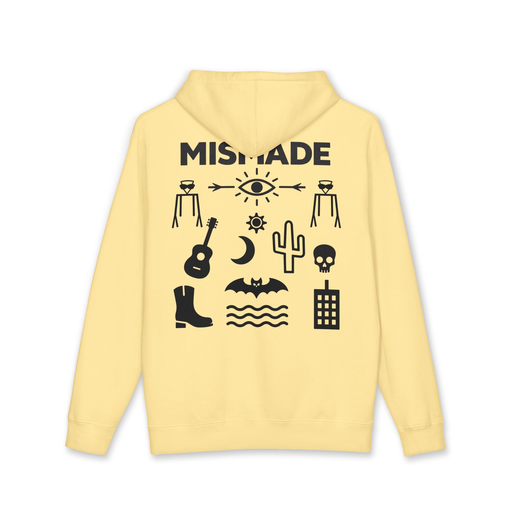 Mystic Desert Icons Hoodie | Bat, Cactus, UFO, Skull Graphic Sweatshirt