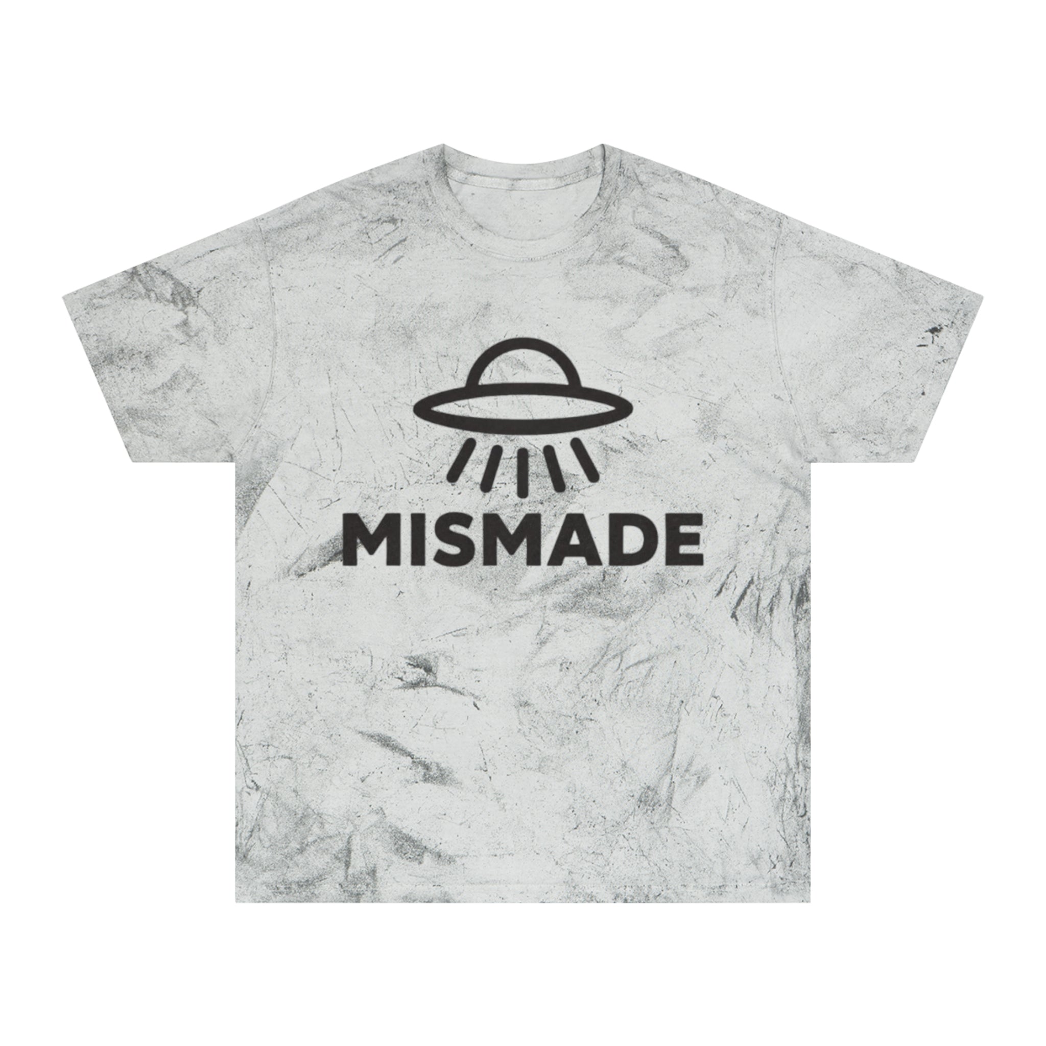 Tie-Dye Skull & UFO Tee — “MISMADE” Graphic T-Shirt