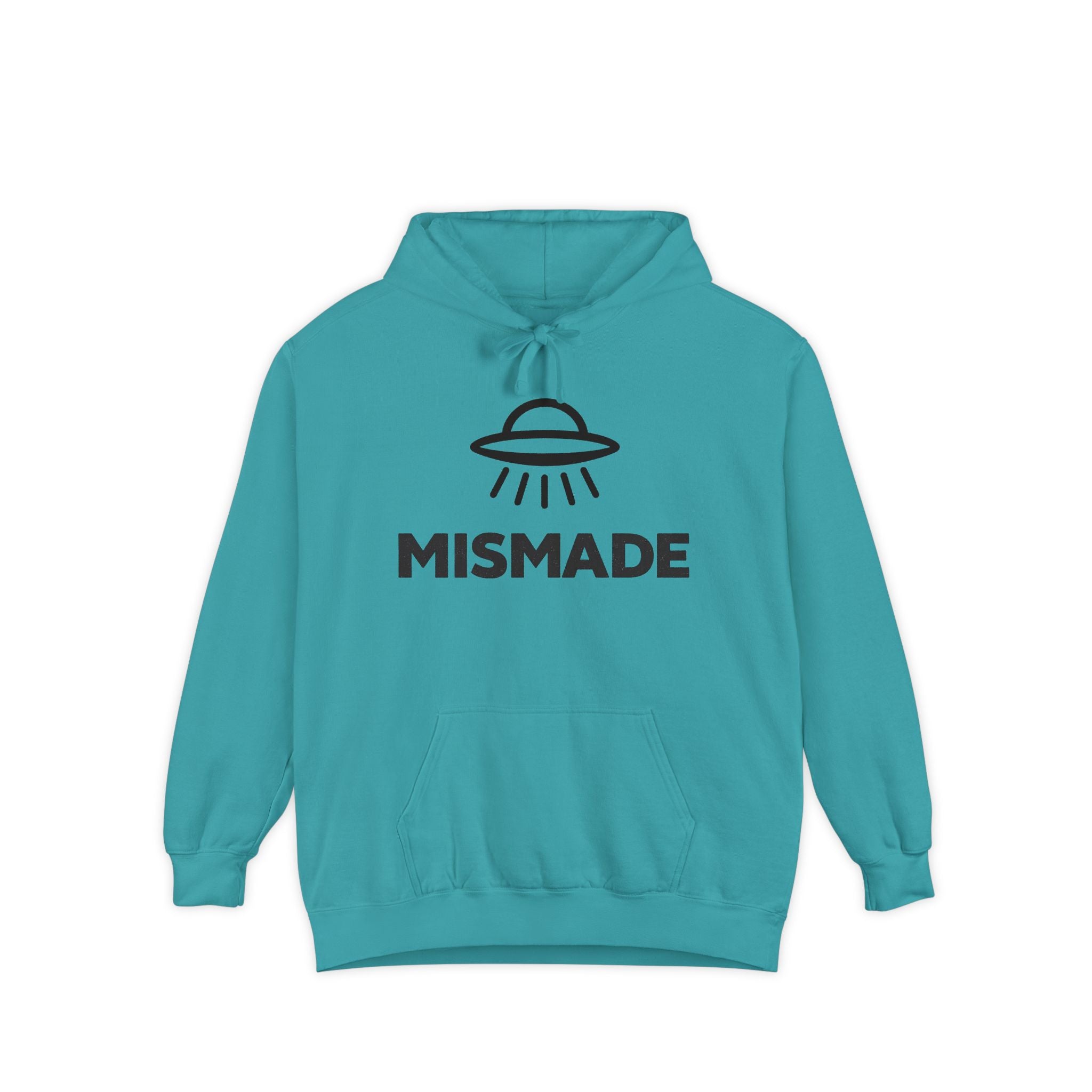 Mismade UFO Hoodie — Retro Alien Abduction Graphic Pullover
