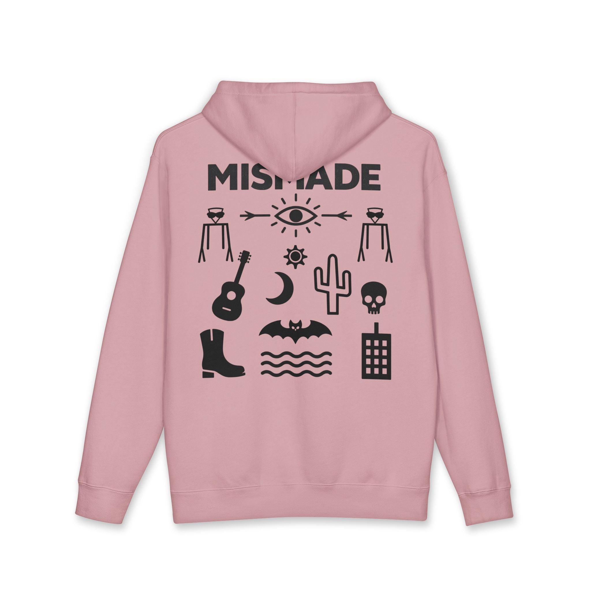Mystic Desert Icons Hoodie | Bat, Cactus, UFO, Skull Graphic Sweatshirt