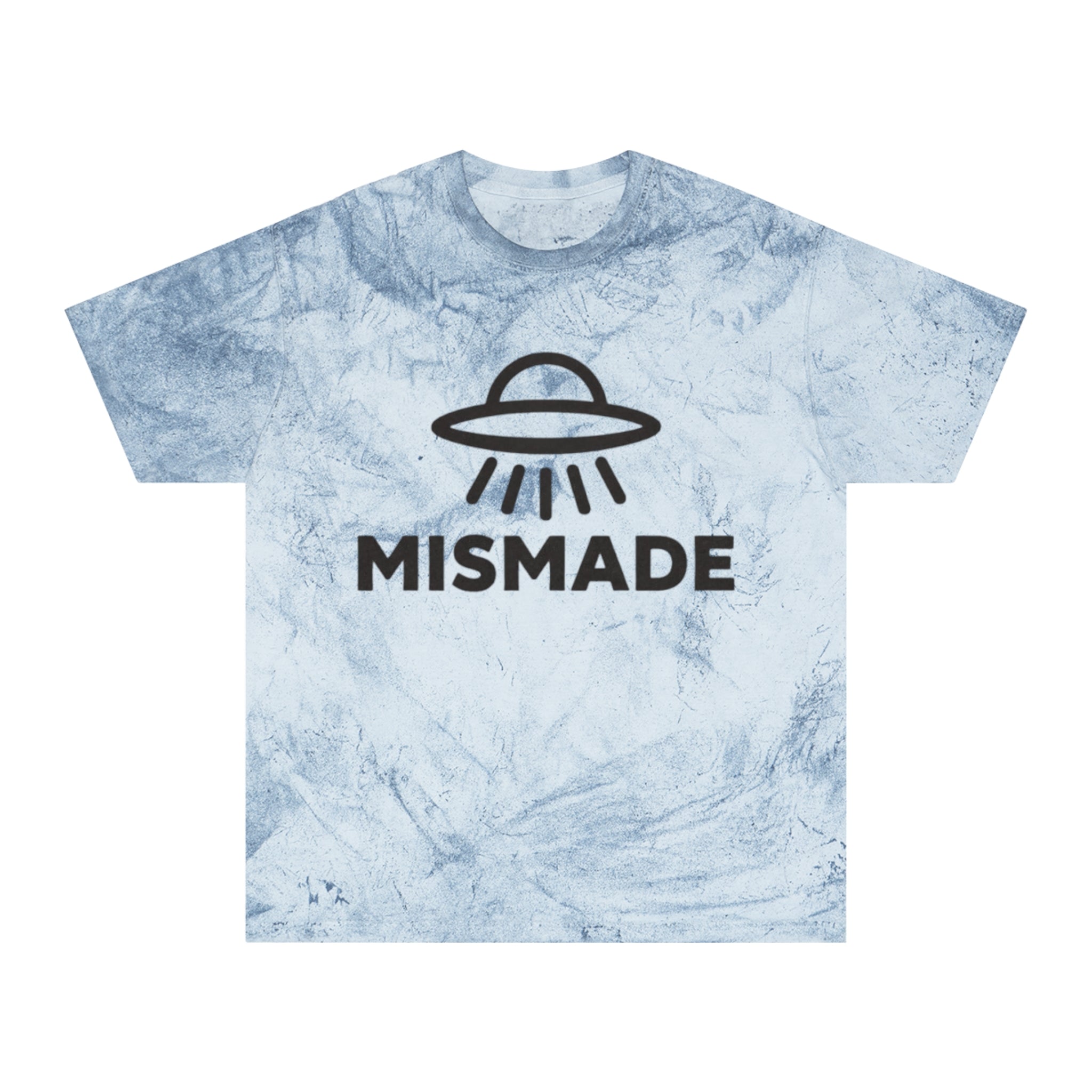 Tie-Dye Skull & UFO Tee — “MISMADE” Graphic T-Shirt
