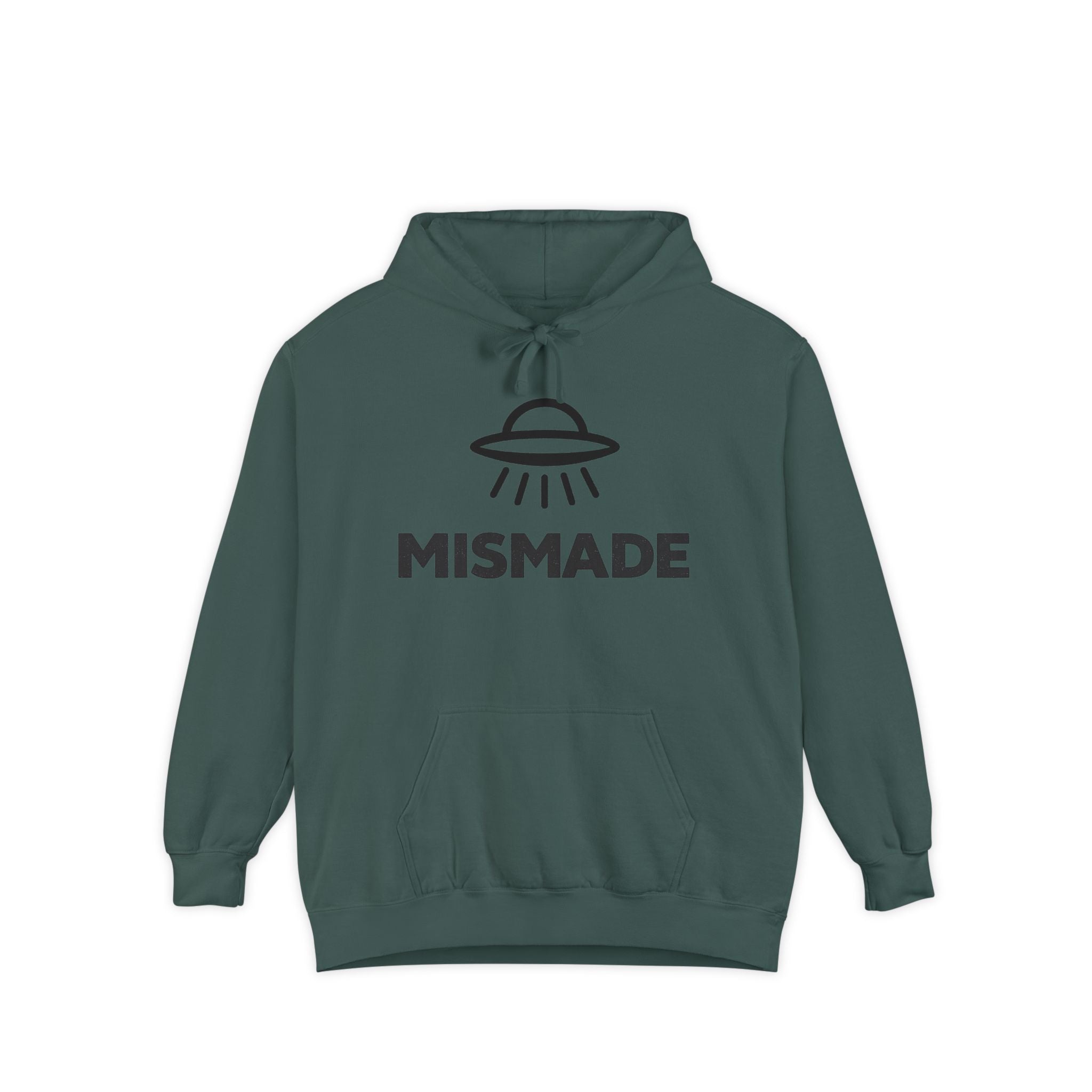 Mismade UFO Hoodie — Retro Alien Abduction Graphic Pullover