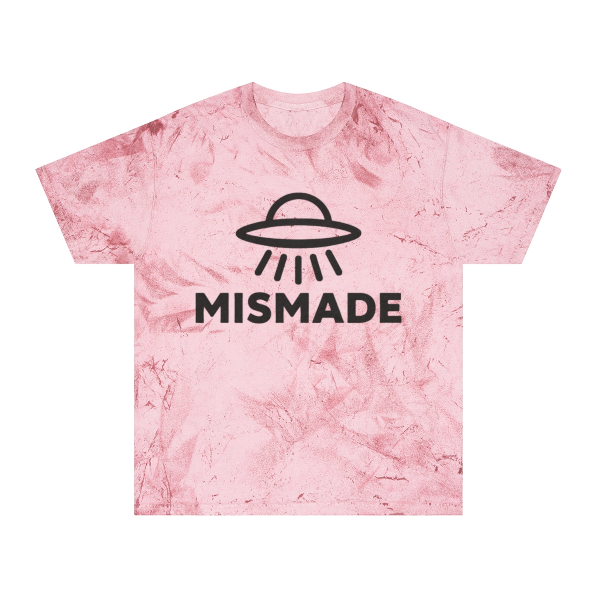 Tie-Dye Skull & UFO Tee — “MISMADE” Graphic T-Shirt