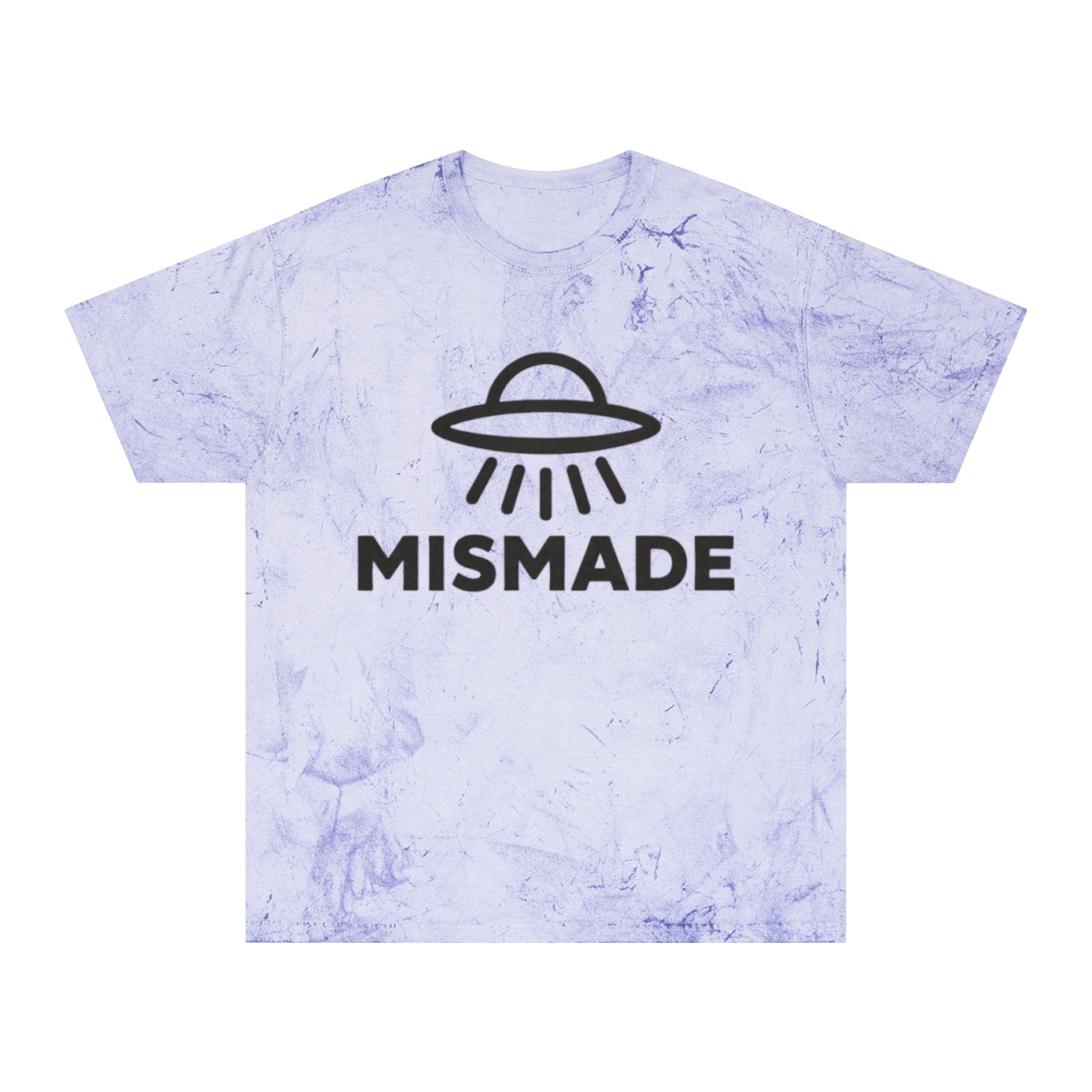 Tie-Dye Skull & UFO Tee — “MISMADE” Graphic T-Shirt