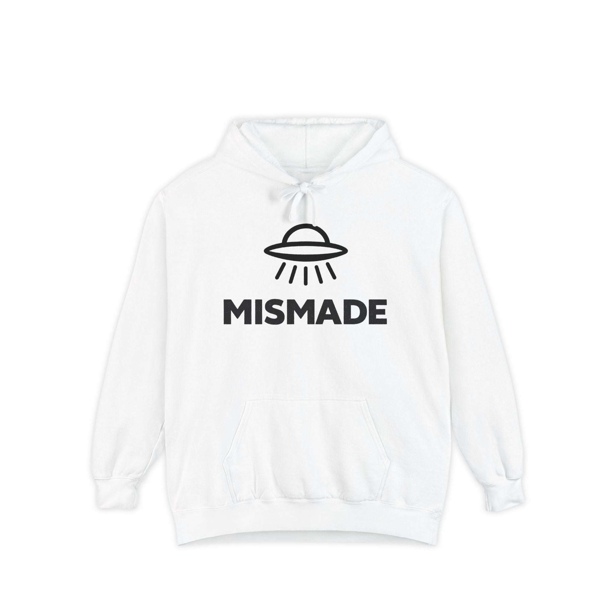 Mismade UFO Hoodie — Retro Alien Abduction Graphic Pullover